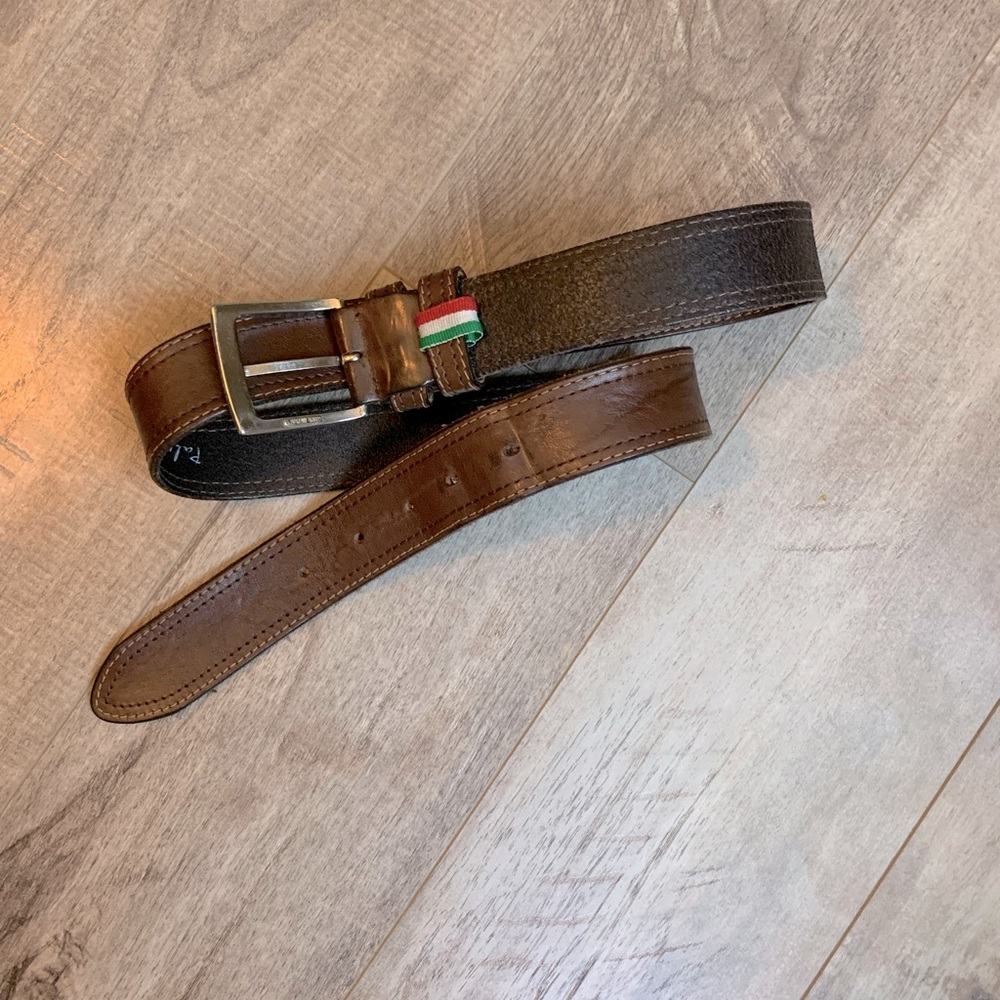Palpo Italian genuine leather belt brown